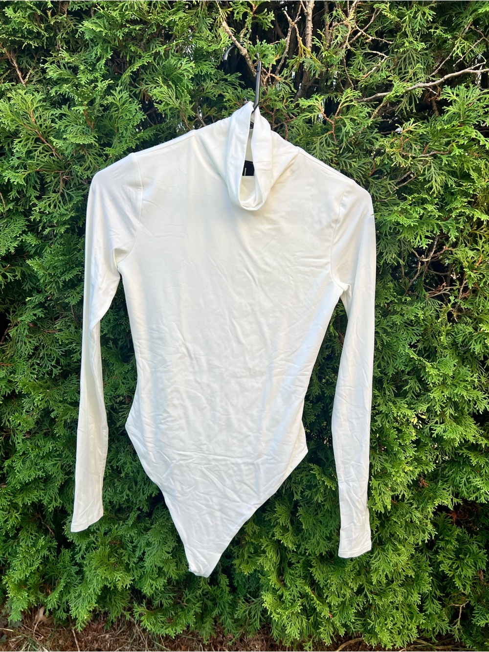 naked wardrobe White Long Sleeve Turtleneck Bodysuit